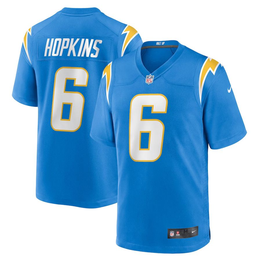 Men Los Angeles Chargers #6 Dustin Hopkins Nike Powder Blue Game NFL Jersey
